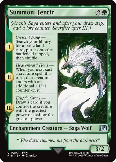 Summon: Fenrir (Universes Beyond: FINAL FANTASY) Light Play Foil