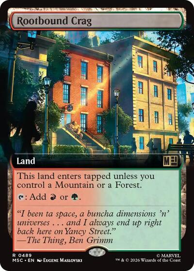 Rootbound Crag (Extended Art) (Commander: Marvel Super Heroes) Near Mint