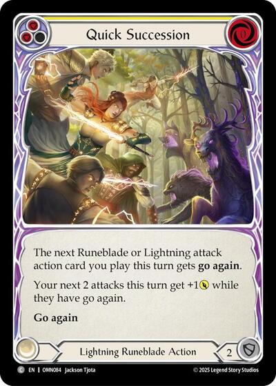 Quick Succession (Yellow) (Omens of the Third Age) Near Mint Foil