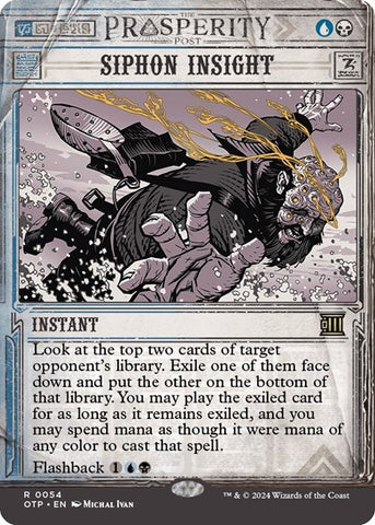 Siphon Insight (Outlaws of Thunder Junction: Breaking News) Near Mint Foil