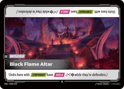 Black Flame Altar (Unleashed) Near Mint Foil