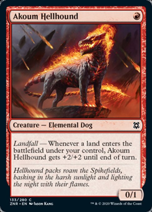 Akoum Hellhound (Zendikar Rising) Near Mint Foil
