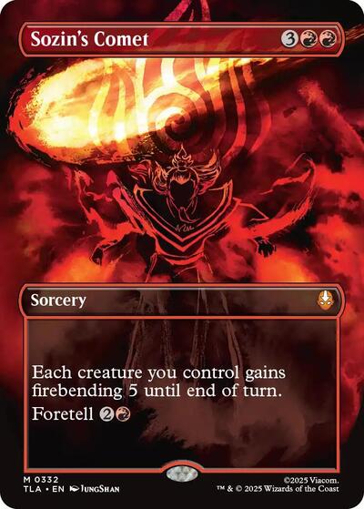 Sozin's Comet (0332) (Borderless) (Avatar: The Last Airbender) Near Mint Foil