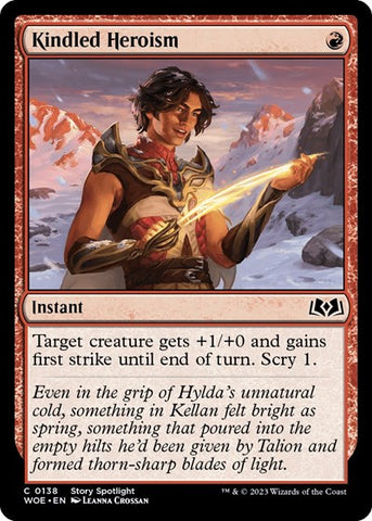 Kindled Heroism (Wilds of Eldraine) Near Mint