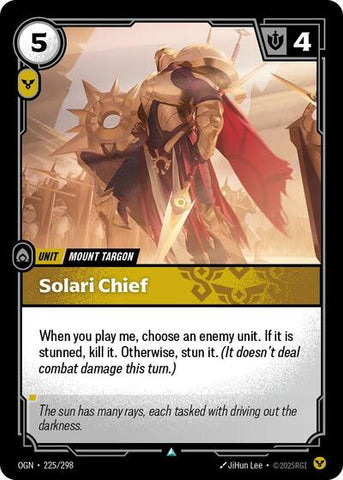 Solari Chief (Origins) Near Mint