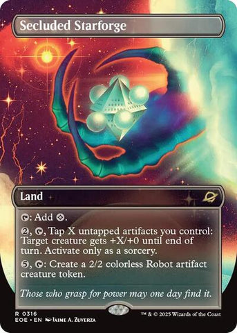 Secluded Starforge (Borderless) (Edge of Eternities) Near Mint Foil