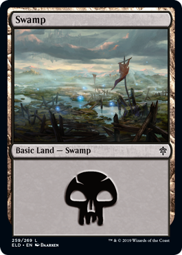 Swamp (259) (Throne of Eldraine) Near Mint Foil
