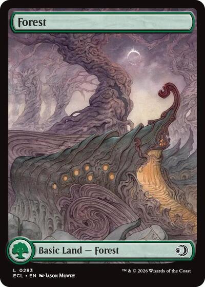 Forest (0283) (Lorwyn Eclipsed) Light Play Foil