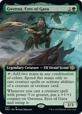 Gwenna, Eyes of Gaea (Extended Art) (The Brothers' War) Near Mint Foil