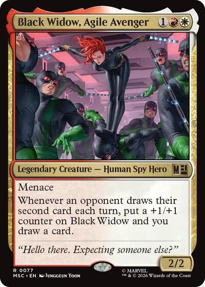 Black Widow, Agile Avenger (Surge Foil) (Commander: Marvel Super Heroes) Near Mint Foil
