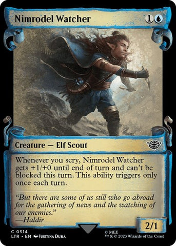 Nimrodel Watcher (Showcase Scrolls) (Universes Beyond: The Lord of the Rings: Tales of Middle-earth) Near Mint Foil