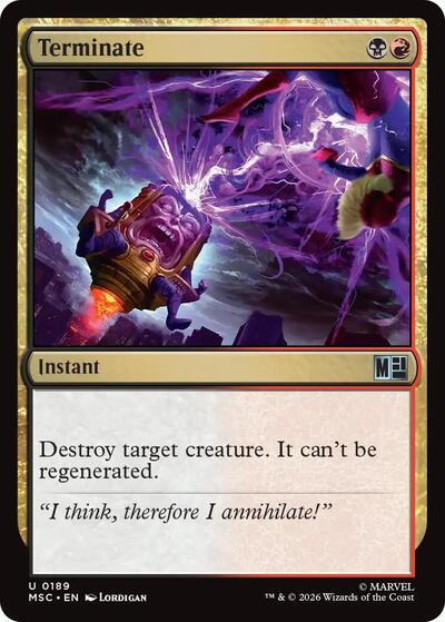Terminate (Surge Foil) (Commander: Marvel Super Heroes) Near Mint Foil