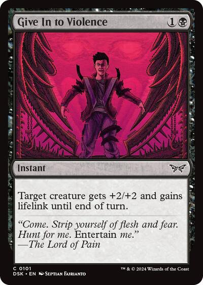 Give In to Violence (Duskmourn: House of Horror) Near Mint Foil