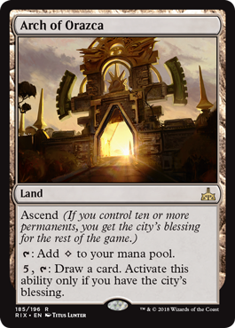 Arch of Orazca (Rivals of Ixalan) Light Play Foil