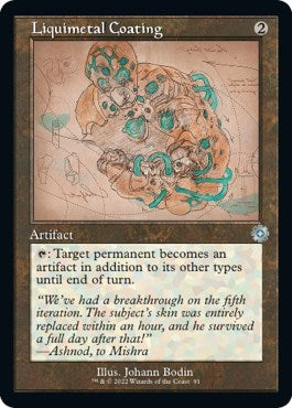 Liquimetal Coating (Schematic) (The Brothers' War: Retro Frame Artifacts) Light Play Foil