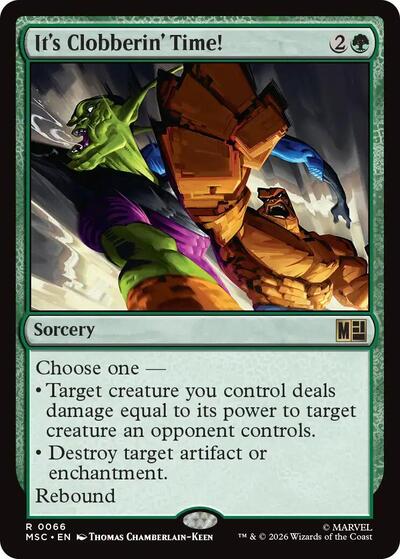 It's Clobberin' Time! (Surge Foil) (Commander: Marvel Super Heroes) Near Mint Foil