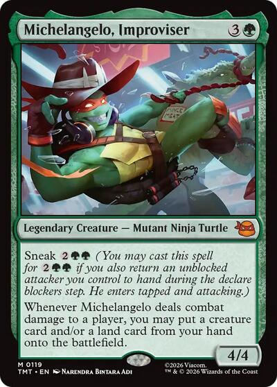 Michelangelo, Improviser (Teenage Mutant Ninja Turtles) Near Mint Foil