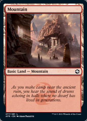 Mountain (277) (Adventures in the Forgotten Realms) Near Mint