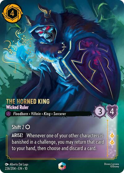 The Horned King - Wicked Ruler (Enchanted) (Whispers in the Well) Near Mint Holofoil