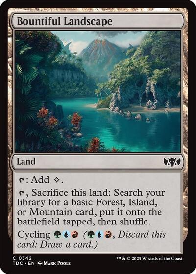Bountiful Landscape (Commander: Tarkir: Dragonstorm) Near Mint