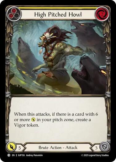 High Pitched Howl (Yellow) (Super Slam) Near Mint Foil