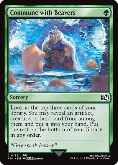Commune with Beavers (Universes Beyond: FINAL FANTASY) Near Mint Foil