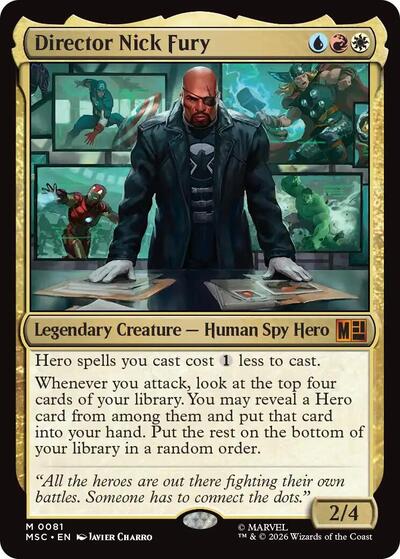 Director Nick Fury (Surge Foil) (Commander: Marvel Super Heroes) Near Mint Foil