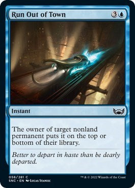 Run Out of Town (Streets of New Capenna) Light Play Foil