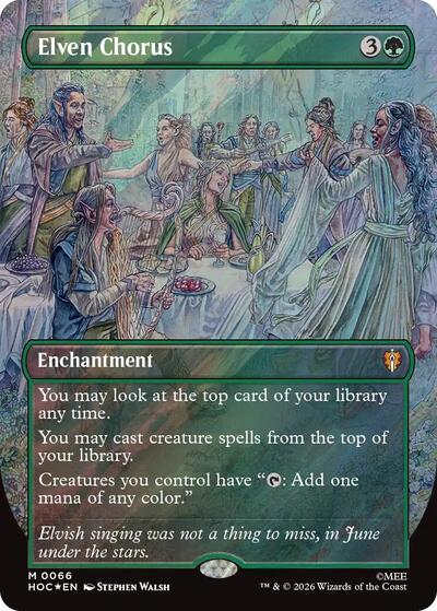 Elven Chorus (Borderless) (Surge Foil) (The Hobbit: Eternal-Legal) Near Mint Foil
