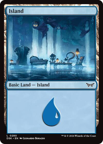 Island (0280) (Duskmourn: House of Horror) Near Mint Foil