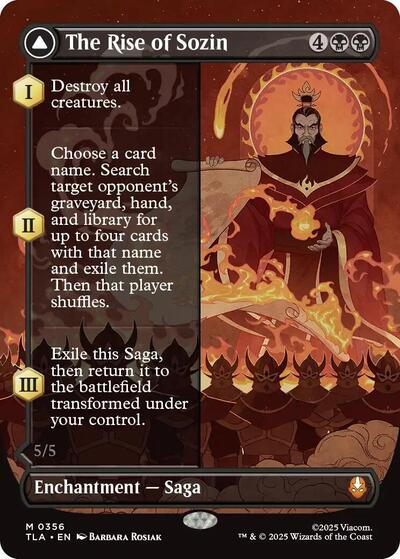 The Rise of Sozin (Borderless) (Avatar: The Last Airbender) Near Mint Foil