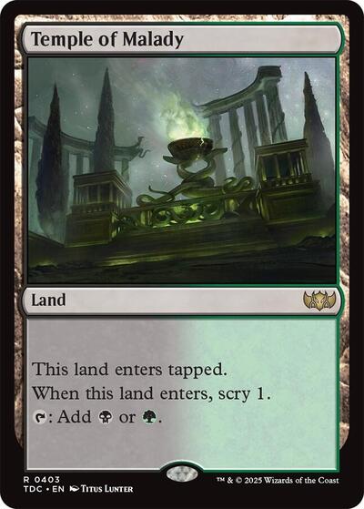 Temple of Malady (Commander: Tarkir: Dragonstorm) Near Mint