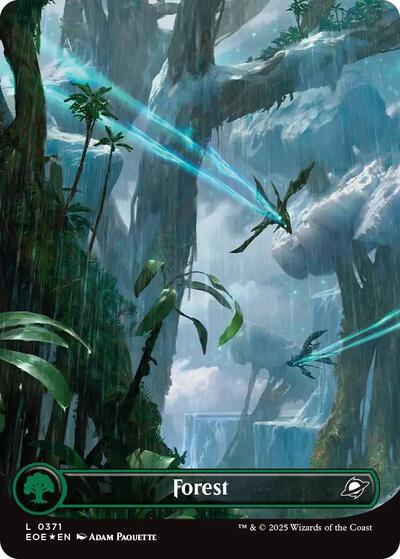 Forest (0371) (Borderless) (Galaxy Foil) (Edge of Eternities) Near Mint Foil