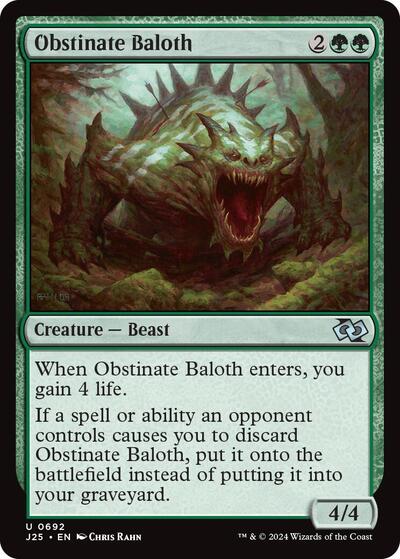 Obstinate Baloth (Foundations Jumpstart) Near Mint