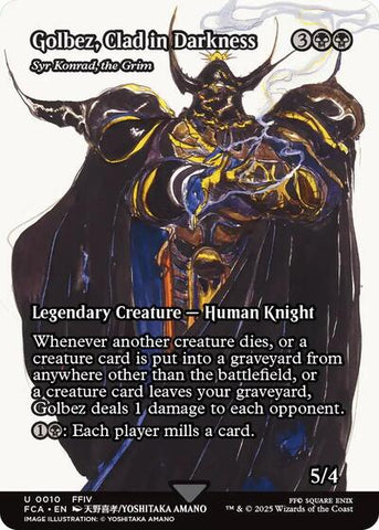 Golbez, Clad in Darkness - Syr Konrad, the Grim (Showcase) (Universes Beyond: FINAL FANTASY: Through the Ages) Near Mint Foil