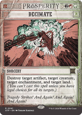 Decimate (Outlaws of Thunder Junction: Breaking News) Near Mint