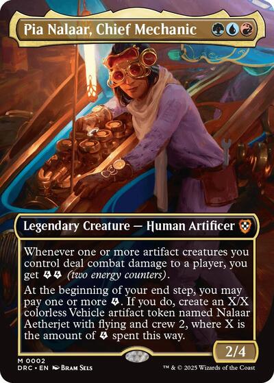 Pia Nalaar, Chief Mechanic (Borderless) (Commander: Aetherdrift) Near Mint Foil