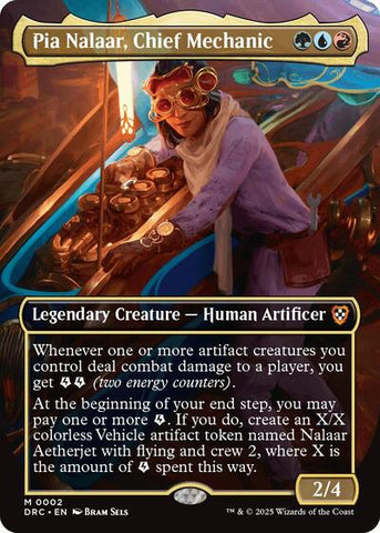 Pia Nalaar, Chief Mechanic (Borderless) (Commander: Aetherdrift) Near Mint Foil
