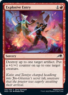 Explosive Entry (Kamigawa: Neon Dynasty) Near Mint Foil