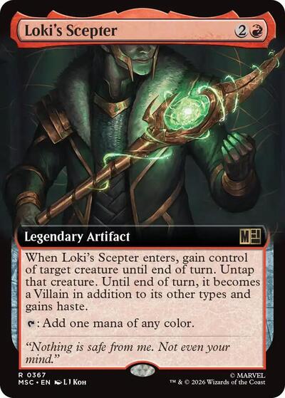 Loki's Scepter (Extended Art) (Commander: Marvel Super Heroes) Near Mint