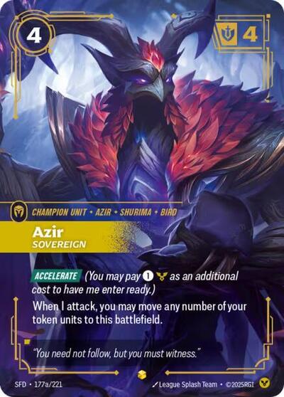 Azir Sovereign (Alternate Art) (Spiritforged) Near Mint Foil