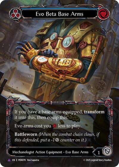 Evo Beta Base Arms (Blue) (Marvel) (Compendium of Rathe) Near Mint Cold Foil