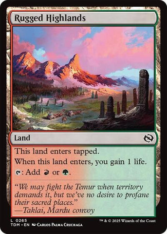 Rugged Highlands (Tarkir: Dragonstorm) Near Mint Foil