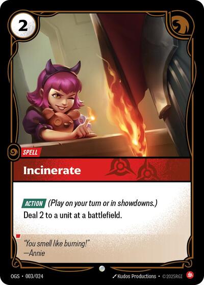 Incinerate (Origins: Proving Grounds) Near Mint