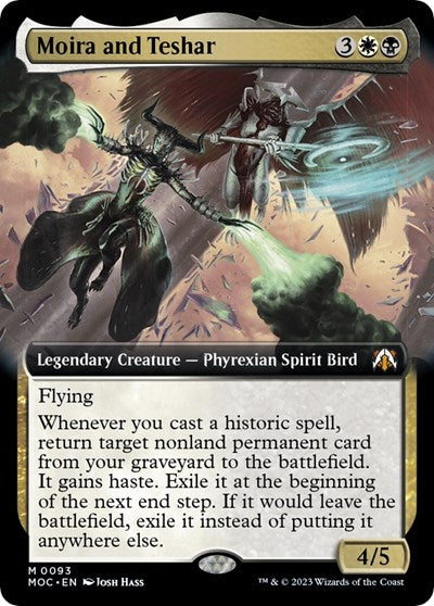 Moira and Teshar (Extended Art) (Commander: March of the Machine) Near Mint