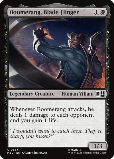 Boomerang, Blade Flinger (Commander: Marvel Super Heroes) Near Mint Foil