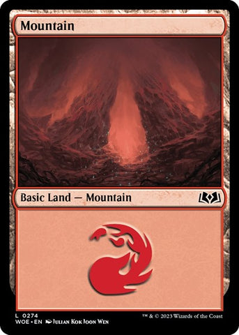 Mountain (0274) (Wilds of Eldraine) Near Mint Foil