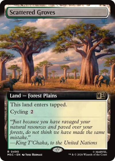 Scattered Groves (Extended Art) (Commander: Marvel Super Heroes) Near Mint