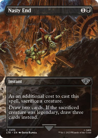 Nasty End (Borderless) (Universes Beyond: The Lord of the Rings: Tales of Middle-earth) Near Mint Foil