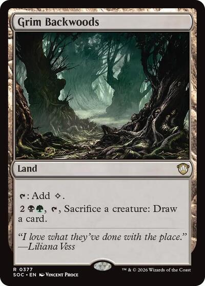 Grim Backwoods (Commander: Secrets of Strixhaven) Near Mint
